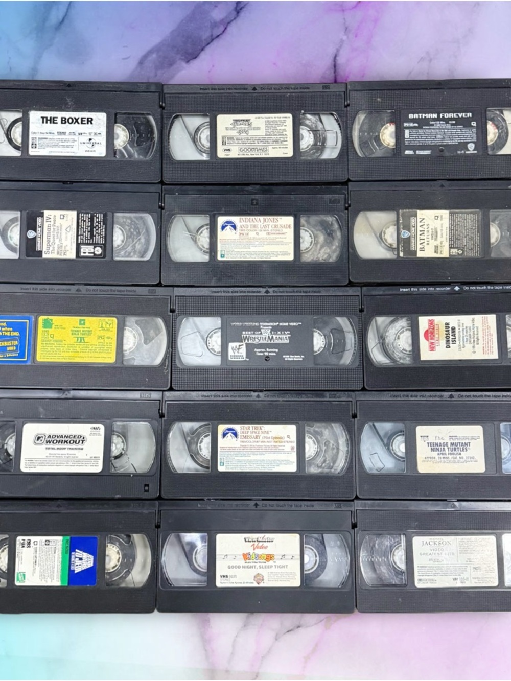 Bundle Lot Of 15 1980’s And 1990’s VHS tapes SOLD AS-IS No Cases, Just Tapes